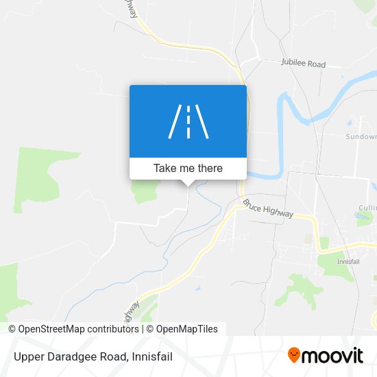 Upper Daradgee Road map