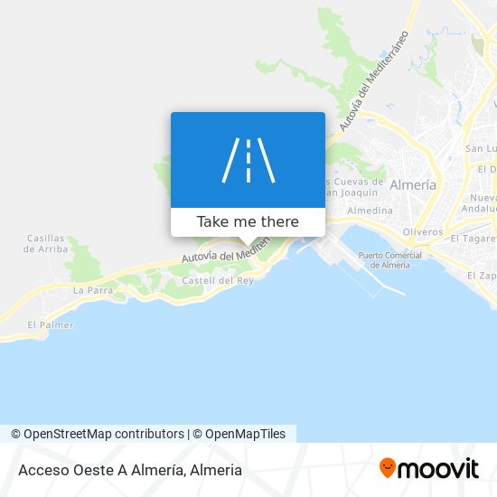 Acceso Oeste A Almería map