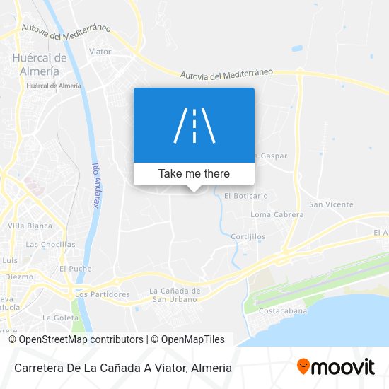 Carretera De La Cañada A Viator map