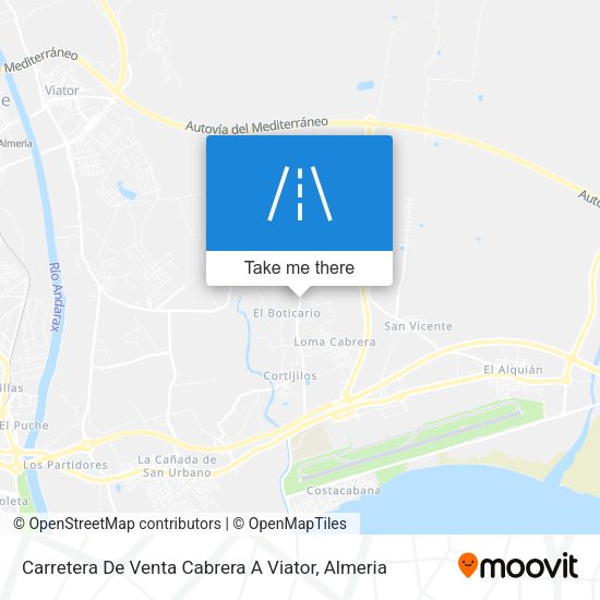 Carretera De Venta Cabrera A Viator map