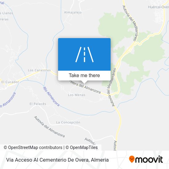 Vía Acceso Al Cementerio De Overa map