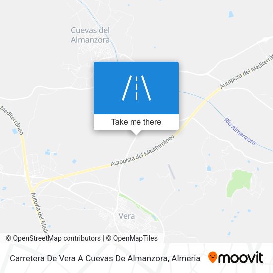 Carretera De Vera A Cuevas De Almanzora map