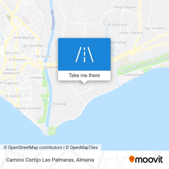 Camino Cortijo Las Palmeras map
