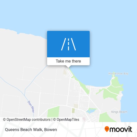 Queens Beach Walk map