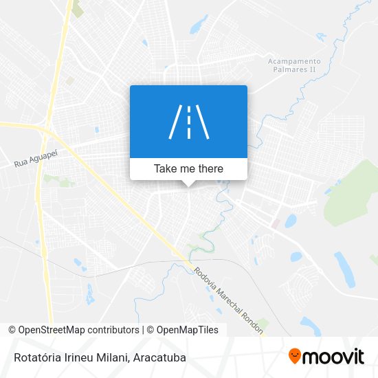 Rotatória Irineu Milani map