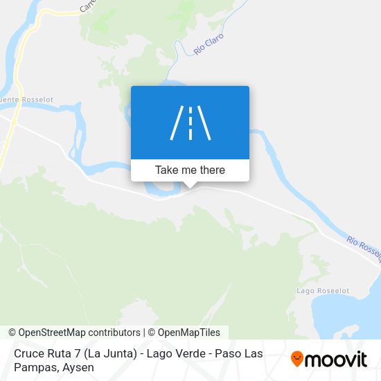 Cruce Ruta 7 (La Junta) - Lago Verde - Paso Las Pampas map