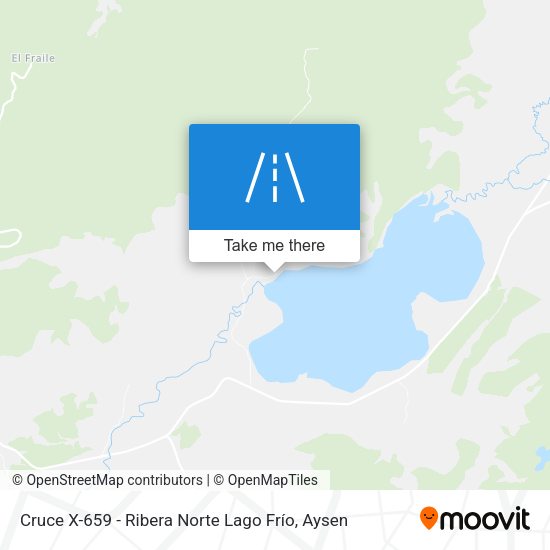 Cruce X-659 - Ribera Norte Lago Frío map