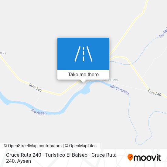 Cruce Ruta 240 - Turístico El Balseo - Cruce Ruta 240 map