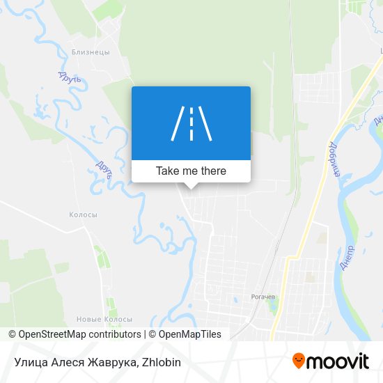 Улица Алеся Жаврука map