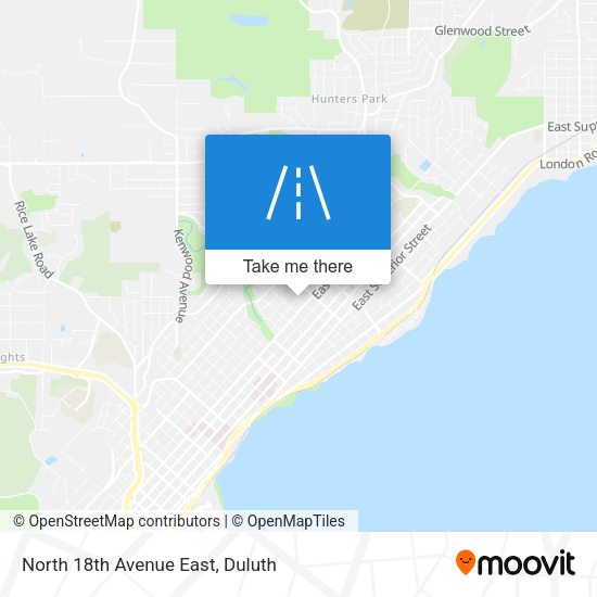 North 18th Avenue East map