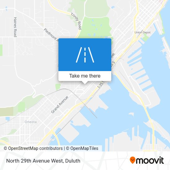 North 29th Avenue West map