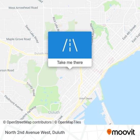 North 2nd Avenue West map