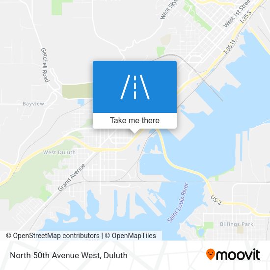 North 50th Avenue West map
