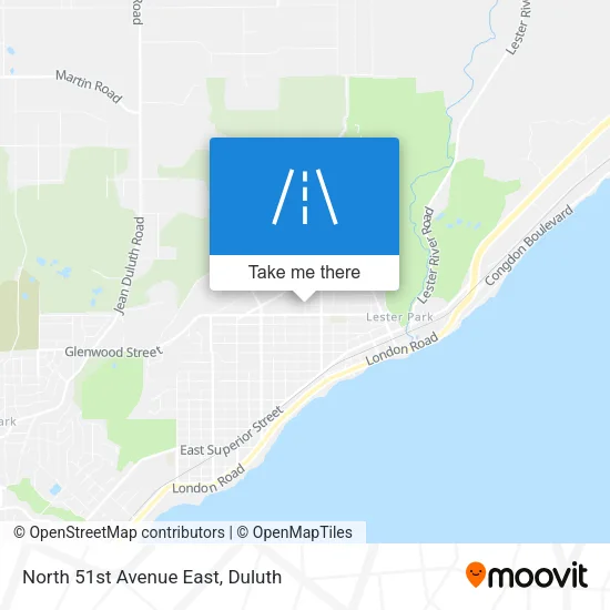North 51st Avenue East map