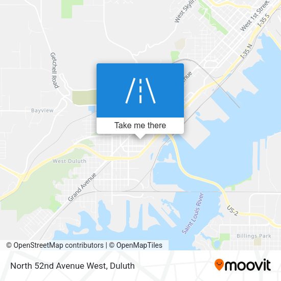 North 52nd Avenue West map