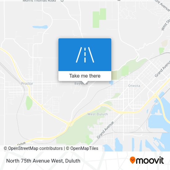 North 75th Avenue West map