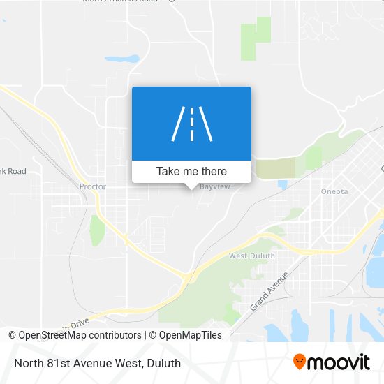 North 81st Avenue West map