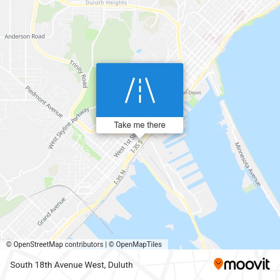 South 18th Avenue West map