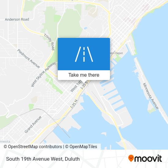 Mapa de South 19th Avenue West