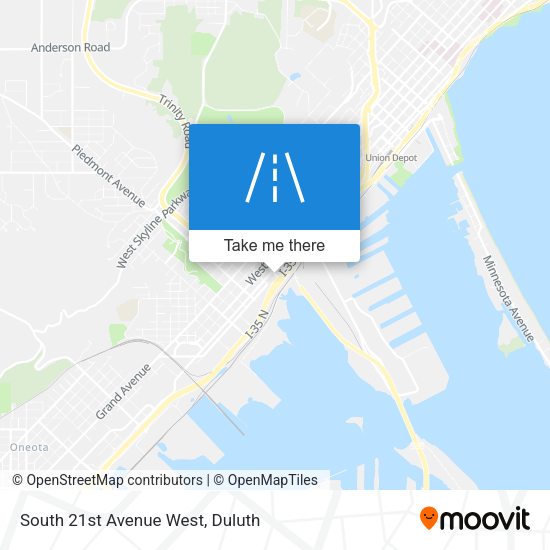South 21st Avenue West map