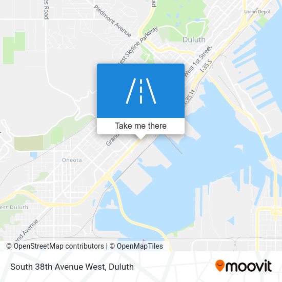 South 38th Avenue West map