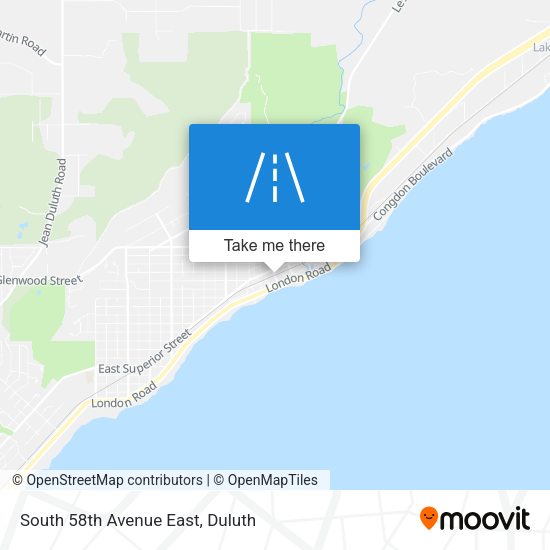 South 58th Avenue East map