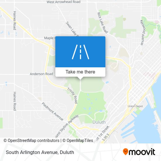 South Arlington Avenue map