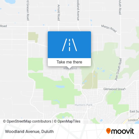 Mapa de Woodland Avenue