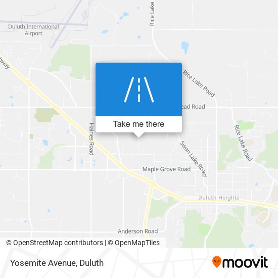 Mapa de Yosemite Avenue