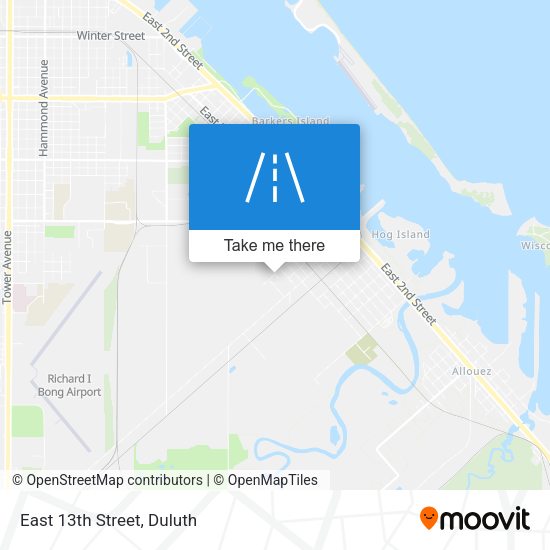 Mapa de East 13th Street