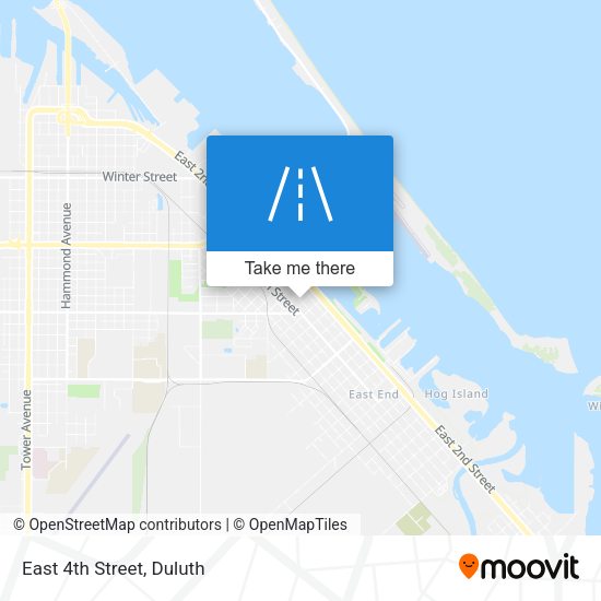 East 4th Street map