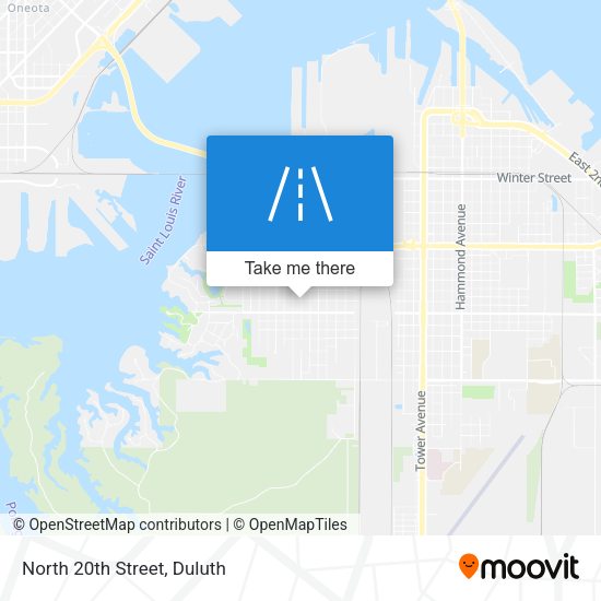 Mapa de North 20th Street