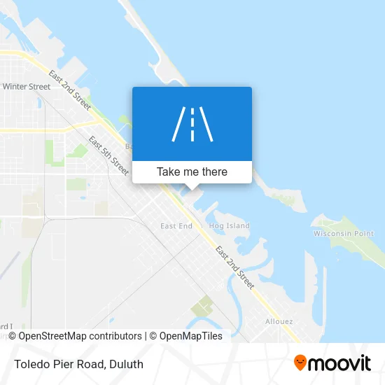 Toledo Pier Road map