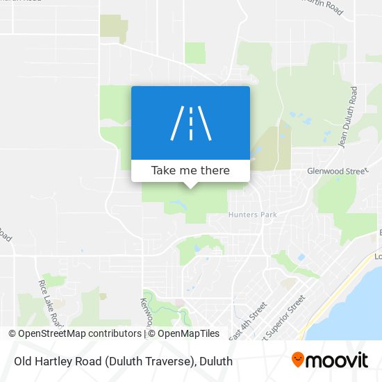 Old Hartley Road (Duluth Traverse) map