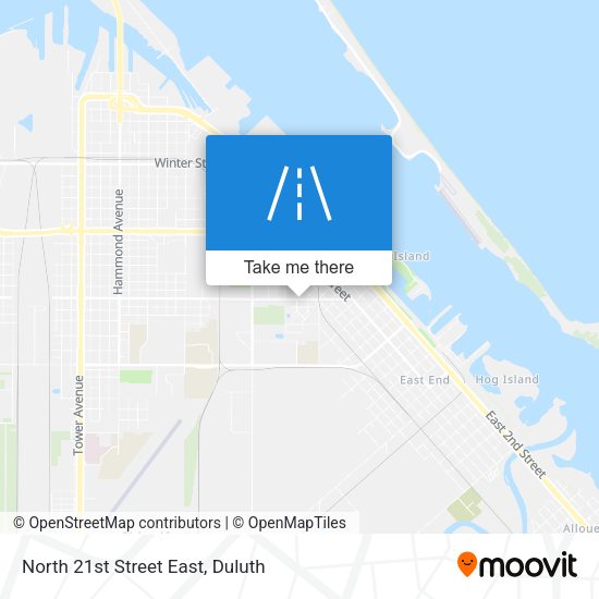 North 21st Street East map