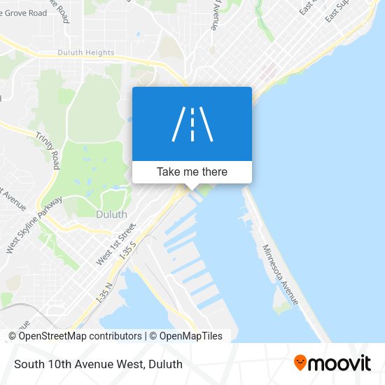 South 10th Avenue West map