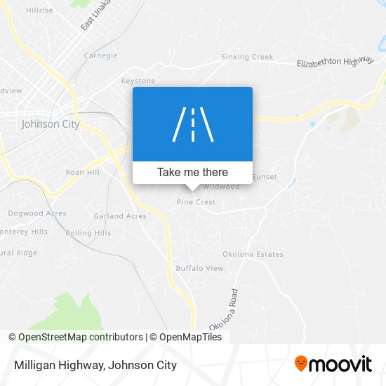 Milligan Highway map