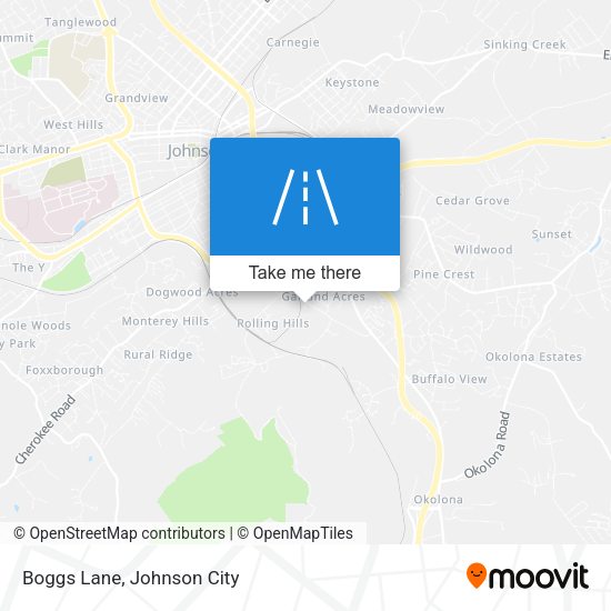 Mapa de Boggs Lane