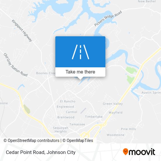 Cedar Point Road map