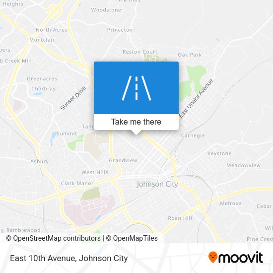 East 10th Avenue map