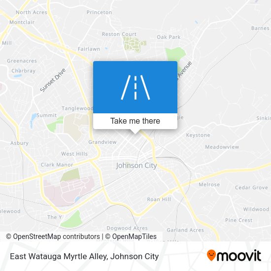 East Watauga Myrtle Alley map