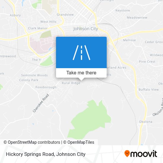 Hickory Springs Road map