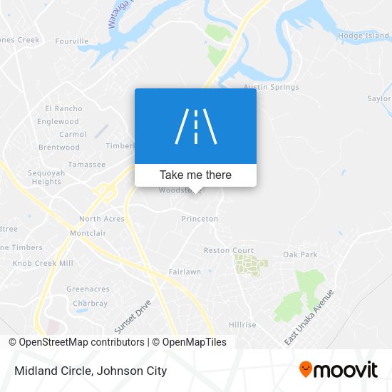 Midland Circle map