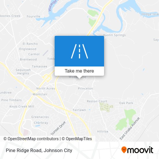 Pine Ridge Road map