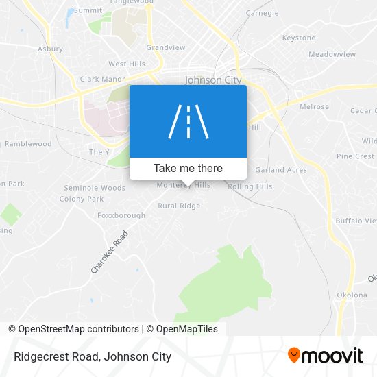 Ridgecrest Road map