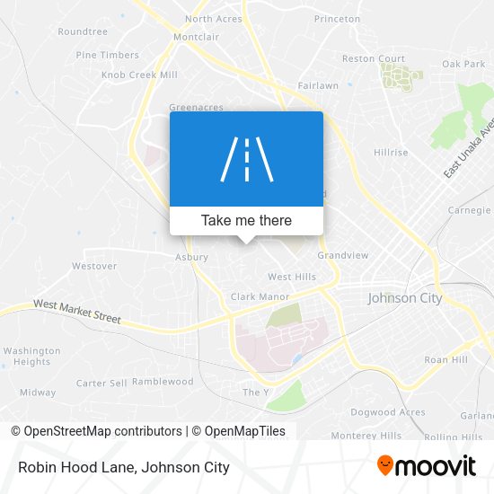 Robin Hood Lane map