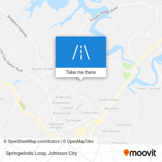 Springwinds Loop map