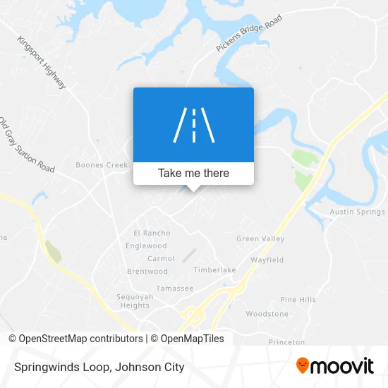 Springwinds Loop map