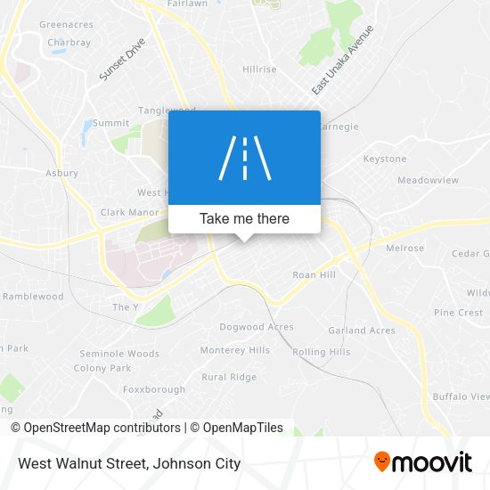 West Walnut Street map
