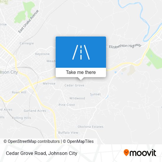 Cedar Grove Road map